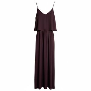 H&M Deep Purple Satin Midi Dress